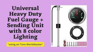 Universal Fuel Gauge and Sending Unit with 8 color lighting