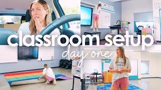 CLASSROOM SETUP DAY ONE | moving classrooms, furniture layout, & making progress