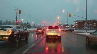 [4K] Morning Commute after Snowfall Brampton to Mississauga Canada