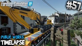 Epic Industrial Demolition  Liebherr 960 Crushes It   Public Works in FS22