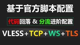 VLESS搭建，硬核配置回落&分流进阶配置，v2ray&Vless+tcp+ws+tls共存！全程代码解析！你还在用一件安装脚本脚本？v2fly团队维护中！