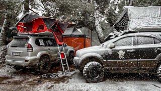 ARAÇ ÜSTÜ ÇADIRDA KIŞ KAMPI  Off Road Camping Turkey