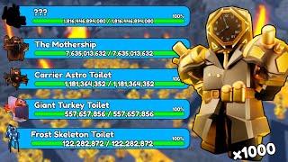 INFINITE Units VS EVERY Boss in Toilet Tower Defense!