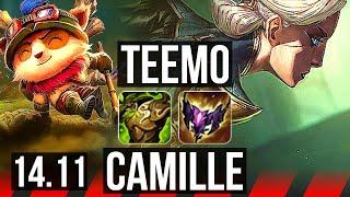 TEEMO vs CAMILLE (TOP) | 8/0/13, Legendary | EUW Diamond | 14.11