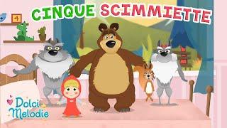 Cinque Scimmiette + 15 minuti di Canzoni per Bambini di Dolci Melodie