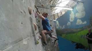 inital attempts on bouldering route