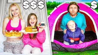 $3,000 HOTEL vs $30 Overnight Challenge! | Family Fizz