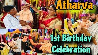 Atharva 1st Birthday  Celebration  || Hum Sabne Milkar Kiya Decoration 