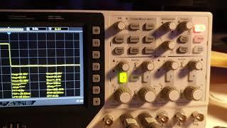 Camera shutter speed measurement with oscilloscope