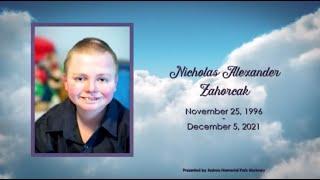 Nicholas Zahorcak's Memorial Service