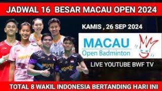 badminton macau open 2024, Live Score