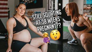 SQUATTING AT 38 WEEKS PREGNANT  3rd Trimester Workout 