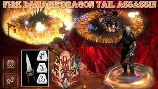 Diablo 2 Resurrected - Fire Damage Dragon Tail Assassin Build Uber Tristram