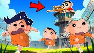 Kazama Masao And Bo Trying To Escape From Shinchan Prison  | Roblox Prison Run | Funny Game 