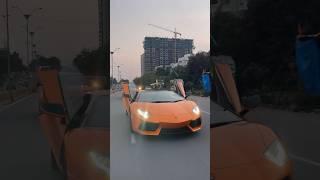 Driving Lamborghini With Doors Up