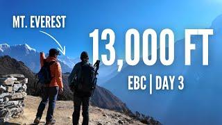 Day 3 | Everest Base Camp Trek (2024) | FIRST VIEW OF MOUNT EVEREST! - Nepal vlogs