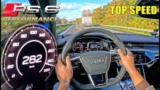 AUDI RS6 C8 PERFORMANCE // TOP SPEED on AUTOBAHN