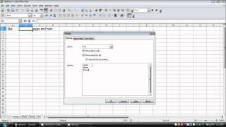 How to make a drop down list in OpenOffice/LibreOffice Calc