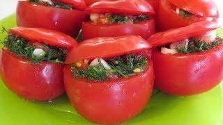 TOMATOES in TATAR. Recipe for a QUICK salting of tomatoes. Marinated with dill and garlic.