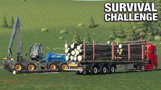 CLEARING TREES ON THE NEW LAND - Survival Challenge No Mans Land FS19 Ep 133