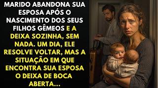 O Marido Deixa a Esposa Logo Após o Nascimento dos Gêmeos. Quando ele Volta Algum Tempo Depois...