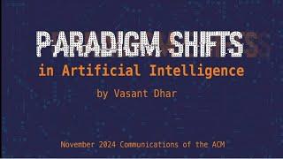 November 2024 CACM: The Paradigm Shifts in Artificial Intelligence