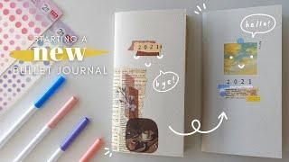 Starting a NEW Bullet Journal | 2021 Colorful and Minimalist Setup in a Traveler's Notebook 