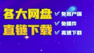 各大网盘直链下载完美解决方案，免客户端