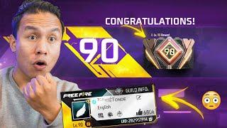 90 Level Up in Free Fire  Free Gloo Wall Reward  Tonde Gamer