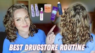 Drugstore Wavy Hair Routine (2A, 2B, 2C Hair) -- Get Perfect Curls 