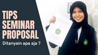 Seminar Proposal Skripsi | Dari Mulai Persentasi sampai ke Pertanyaan dari Dosen Penguji