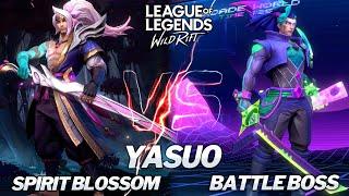 Spirit Blossom Yasuo VS Battle Boss Yasuo Skins Comparison Wild Rift