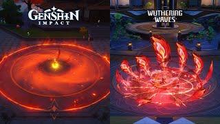 Can Genshin Impact's Pyro character's skill animation beat Changli's skill animation?