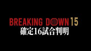 追加カードが5試合も!?BreakingDown15対戦カード判明【ブレイキングダウン15】