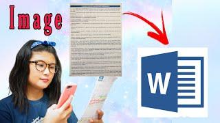 How to convert image to Word Document  I TAGALOG