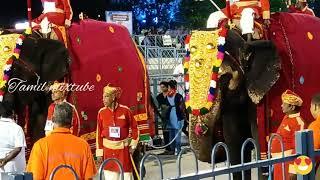 Horse Bulls and elephant walk at Tirupati tirumalai Urchavam