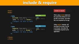 PHP include and require Constructs Tutorial