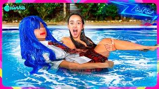 A BELINHA SALVOU A ZARA NA PISCINA  (A MENINA QUE NÃO GOSTA DA BELINHA)