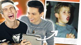 Mein Boyfriend & ich reagieren auf cringy alte Fotos! ft. darkviktory | KostasKind