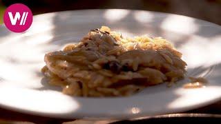 Pindus - Mushroom risotto with rice noodles and other Greek delicacies | At our Neighbour's Table