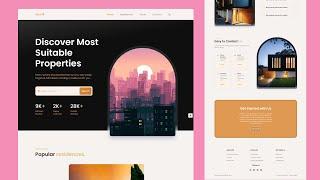  Real Estate Website Design || HTML, CSS & JS || Free Source Code