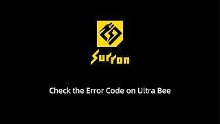 Check the Error Code on Ultra Bee