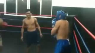 Crazy Street Fighter Challenges Muay Thai Instructor