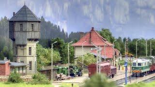 One of the best model railway layouts in Poland with steam locomotives and diesel trains in H0 gauge