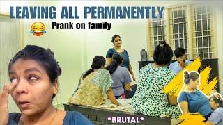 Permanent ah canada போறோம் Prank  *All cried* | @ramwithjaanu