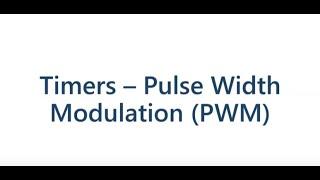 STM32F4 Bare Metal Programming - Timers:  Pulse Width Modulation (PWM)