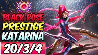 S+ PRESTIGE BLACK ROSE KATARINA | HOW TO PLAY KATARINA MID | Best Build & Runes | League of Legends