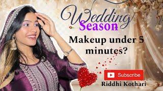 Instant Glamorous Look without using Foundation or Concealer#riddhikothari #weddingguestmakeuplook