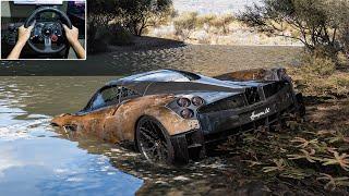 Rebuilding Pagani Huayra BC Forza Horizon 5 Logitech G29 Stering Wheel Gameplay