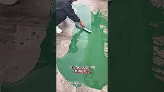 This epoxy floor started cracking—Waygo cement made it solid again.#repair #construction #ground